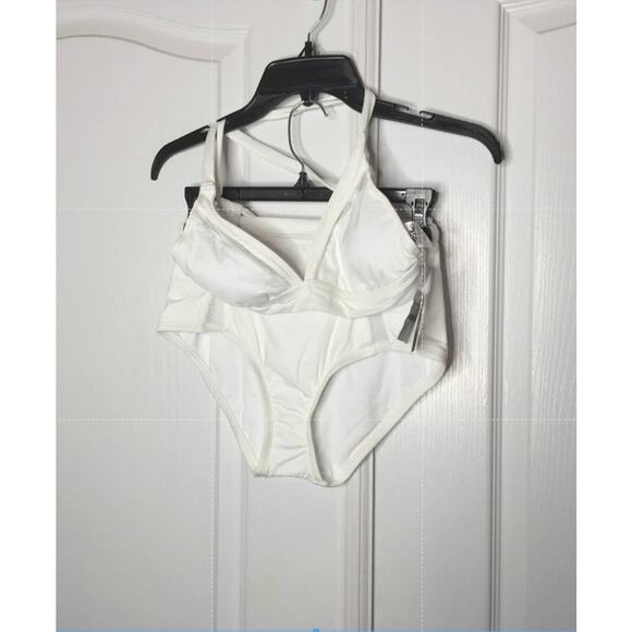 Mossimo Del Mar Camilla Bralette Bikini 2 Pc SwimWear High Waist Small White - Picture 4 of 9